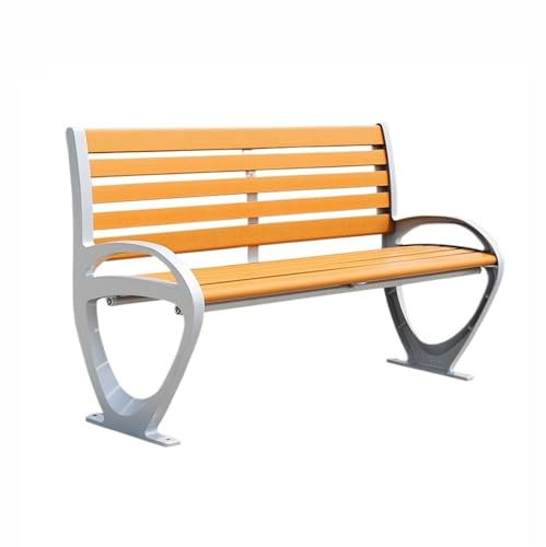 Lizhuzhuzs28 Parkbank Park Outdoor Bank Aluminium Stuhl Beine Kunststoff Holz Sitz Bank Rest Rückenlehne Bank Gartenbank