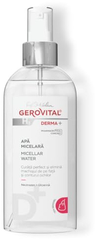 Gerovital H3 Derma+ Dermokosmetisches Mizellenwasser, 150 ml | Für Gesicht & Augen, sanfte Reinigung für empfindliche Haut, entfernt Make-up und beruhigt das Hautgefühl