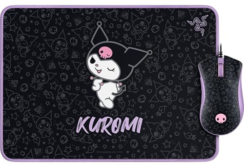 Razer DeathAdder Essential Gaming Mouse e Goliathus Soft Gaming Mouse Mat Bundle: Kuromi Edition