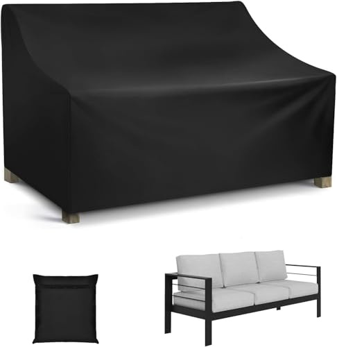 Shengruili Schutzhülle für Gartenbank,190x66x89CM Gartenbank Abdeckung Wasserdichtes,Abdeckung gartenbank Winterfest Oxford-Geweb für abdeckunggartenbank 3~4 sitzer,abdeckunggartenbank