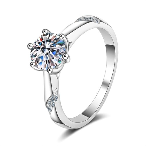 Calefee Hochzeit Ring Damen Platin 950, Ring Labor Diamanten 0.5 karat gr. 52 (16.6), Eheringe Echtschmuck
