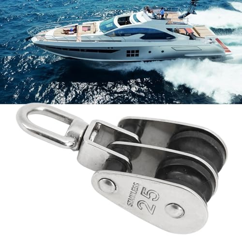 Umlenkrollen für seile Boot Yacht Seil Flaschenzug Marine Pulley Lift Escape Doppel Rad Zubehör Segeln Outdoor Wasser Sport Ausrüstung