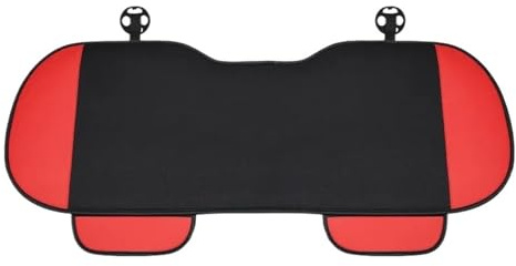 LIANGBAOS Autositzbezug Universal Flachs Auto Sitz Abdeckung Set Fahrzeug Kissen Feuchtigkeit-Beweis Schutz Mit Eimer(1*red Rear)
