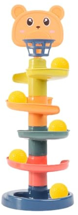 Jouet De Chute De Balle, ABS Jouet Bebe Tour A Balles - Coordination Motrice Et Sensorielle | Spiral Tower Ball Drop and Roll D'activité Éducatifs pour Développement des Tout Petits