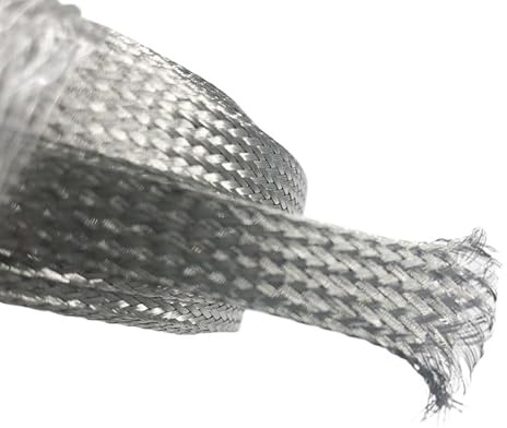 10M Stainless Steel Cable Sleeve - Braided Silver Snakeskin Mesh Wire Protector for Electronics and Special Facilities(8mm)