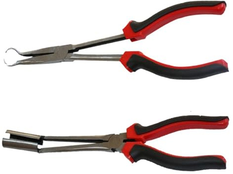 Wire Removal Pliers Cable Clamp Remover Angled Pulling Tool Rugged Metal Grip for Deep-Seated Connectors On Multivalve Engines