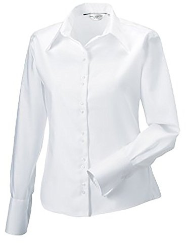 Russell Collection Ladies/Womens Long Sleeve Ultimate Non-Iron Shirt (XS) (White)