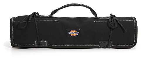 Dickies Large Wrench/Screwdriver Organizer Roll for Mechanics, 23 Tool Pockets, Durable Canvas Construction, 26 in. x 14.25 in. Unrolled, Black