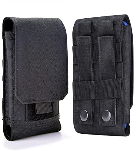 Universal Tactical MOLLE Holster Army Mobile Phone Belt Pouch EDC Security Pack Carry Accessory Kit Waist Bag Case Compatible iPhone 13/14/15/16 Series & Samsung Galaxy S24, A-Series