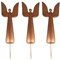 colourliving Gartenstecker 3er Set Weihnachtsengel Engel aus Metall Höhe 64 cm Farbe Kupfer Beetstecker Metallfigur Dekofigur