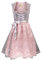 Alte Liebe 2tlg. Damen Dirndl A103, Grau Pink, 34
