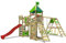FATMOOSE Spielturm Ritterburg RiverRun Royal mit SurfSwing, Schaukel & roter Rutsche, Outdoor Kinder Kletterturm mit Sandkasten Leiter & Spiel-Zubehör für den Garten