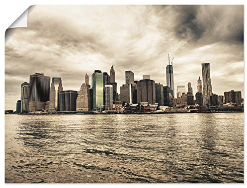 ARTLAND Wanddeko Poster & Kunstdrucke Wandposter 80x60 cm Städte USA Amerika New York City Manhattan Skyline T9MX