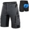 Cycorld MTB Hose Herren Radhose, Schnelltrocknend Mountainbike Hose Fahrradhose mit 4D Sitzpolster, Elastische Outdoor Sport Herren Radlerhose MTB Bike Shorts (Neu-Grau mit Unterwäsche, L)
