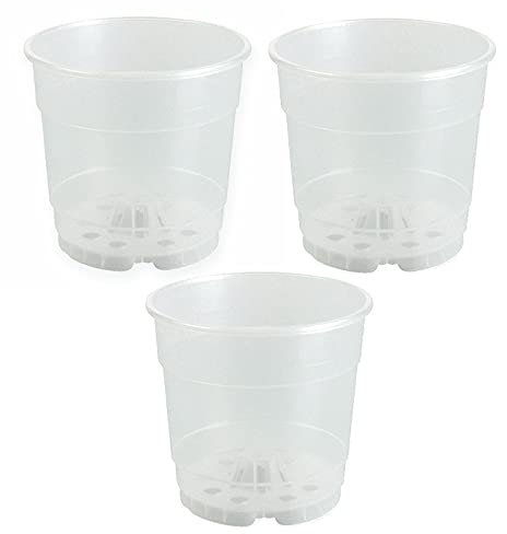 Orchideentopf Pflanztopf für Orchideen Kunststofftopf Blumentopf Untertopf Ø11,5 cm. 1, 3, 4 Stück Set (3)