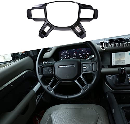ABS Opaco Nero Auto Volante Decorazione Telaio Trim Per LR Defender 110 2020 2021 Accessori Interni