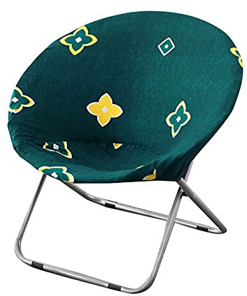 KYJSW Moon Chair Cover, Stretch Universal Removable Washable Chair Cover, Moon Ound Saucer Slipcovers, Camping Folding Sun Lounger Cover (07#,Set of 2)