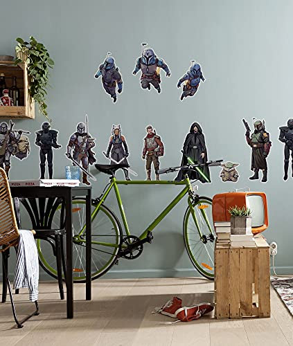 Komar Star Wars Wandtattoo Mandalorian Iconic Figures - 100 x 70 cm (Breite x Höhe) - 12 Teile - Deco-Sticker, Wandaufkleber, Wandsticker, Wanddeko, Kinderzimmer - 14744h