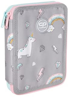 COOLPACK XXXL Federtasche Federmappe Federmäppchen 38-teilig gefüllt Schüleretui 2-stockig 20 x 14 x 5 cm Sweet Dreams inkl. Füller Patrone