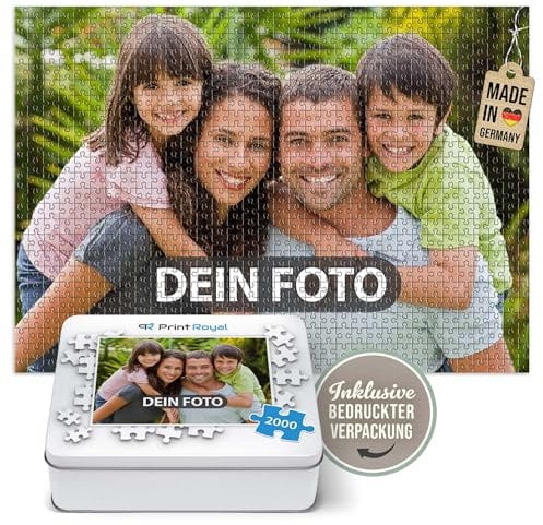 Foto-Puzzle 2000 Teile in hochwertiger Metalldose - Mit eigenem Foto bedrucken - Puzzle selbst gestalten