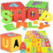 SPRINGOS Puzzlematte Spielmatte 36 Puzzles Bunte Buchstaben und Ziffern Lernmatte 172 x 172 x 1 cm Eva-Schaum Anti-Rutsch-Oberfläche Kinderspielteppich für Kleinkinder
