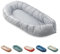 ULLENBOOM Babynest - 100% OEKO-TEX Materialien & Made in EU, Grau - Babynestchen Neugeborene aus kuscheliger Baumwolle, Ideal als Reisebett & Kuschelnest geeignet