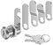 VOCIBO® Serrure de boîte aux lettres 25 mm - Livré avec 5 plaques de verrouillage différentes, serrure d'armoire, serrure de meuble, serrure à casier, serrure à levier pour boîtes aux lettres