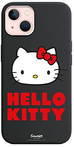 Schutzhülle für iPhone 13, Handyhüllen Schwarz mit Hello Kitty Logo