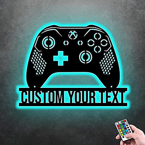 LED Game Neon Sign Personalized Gamer Metal Sign Wall Art Lamp Custom Name Gamer Night Lights with 7 Colors Home Decor Gamer Sign for Teen Boys Game Room Decor Bedroom Wall Decoration(10inch,Style 9)