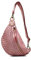 Marsupio Grande in Pelle Unisex Stile Vintage Indossabile a Tracolla (Cipria)
