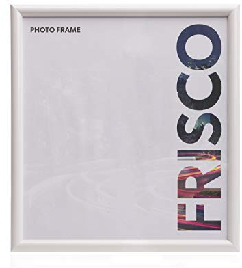 Kenro Frisco Plastic Picture Frames (Box of 1) - 20x20 Inch / 50x50cm Freestanding or Wall Hanging Stylish Photo Frame with Acrylic Front - White