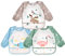 Vicloon Baby Lätzchen mit Lange Ärmeln,3PCS Ärmellätzchen Wasserdicht,Süßer Tierstil Baby Bibs Set für Essen Kunst Handwerk Malerei Bemalen Spielen für 6-24 Monaten