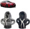 SXCCNW Auto Schaltknauf Abdeckung, 2 Stück Schaltknauf Abdeckung, Schaltknauf überzug Schaltknauf Hoodie Abdeckung Car Shifter Hoodie für Auto Schalthebel Dekoration Zubehör 15 x 13 cm Schwarz Grau