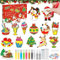 DIY Crystal Paint Arts and Crafts Set,Peinture Cristal Noel,Peinture à Coller en Cristal de Noël,Kit de Bricolage avec 14 Modèles,Kit de Bricolage de Couleurs de Cristal
