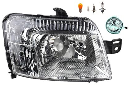 Johns, Scheinwerfer Halogen Front passend für Fiat Panda 169 09/2003-07/2009 H4 Rechts + Nebelscheinwerfer + Leuchtmittel