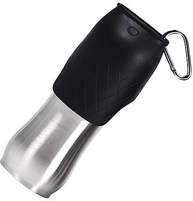 Ipetboom Prodotti Per Animali Domestici Borraccia Portatile Per Animali Domestici Da 750 Ml in Metallo in Acciaio Inossidabile Per Abbeverare Cani Allaperto