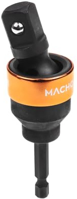 Machoman Adaptador Junta 1/2 para Vaso, Pivotante 360° Cr-Mo | Rotación 360°, acceso restringido, fijación tornillos tuercas pernos, bricolaje mecánica garaje