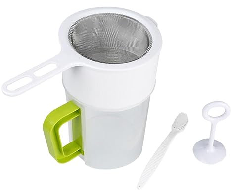 OUNONA 1 Satz Sojamilchfilterset griechischer Joghurt Siebbecher Sojamilch Filter Set Sojamilch-Filterbecher Kaffeefilter Saftsieb Sojamilchsieb Metall Joghurtmaschine