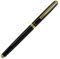 オート OHTO CR02 Gold Parts Keramik-Tintenroller, 0,5 mm feine Spitze, Aluminiumschaft mit vergoldetem Messing, schwarzes Finish, nachfüllbare schwarze Tinte auf Wasserbasis, CR02-05-GBK