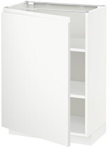 METOD Unterschrank mit Einlegeböden, 60x37 cm, Weiß/Voxtorp Mattweiß