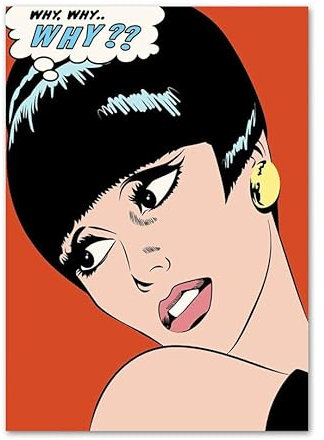 Rikin Liuff Roy Lichtenstein Poster Frau Pop Wandkunst Roy Lichtenstein Drucke Roy Lichtenstein Leinwand Gemälde Für Zuhause Wanddekoration Bild 50x70cm Kein Rahmen