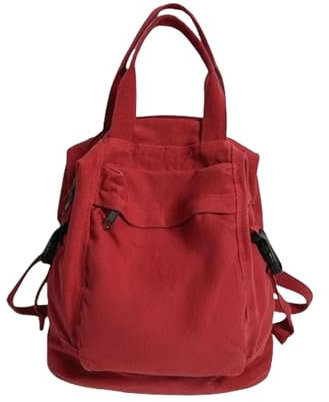 CNYMFF Rucksack Herren Women Rucksack Canvas Girl Fabric School Bag College Student Rucksack Schultasche-w R