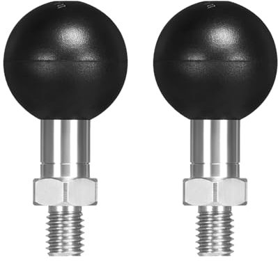 FANAUE 2 Pack Ball Mount with M8 x 1.25 Metric Thread Compatible with Ram Ball Mount B Size RAM Double Socket Arms and Device Holders (M8)