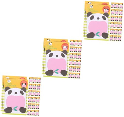 Lurrose 60stücke Tierform Notizzettel Mit Starkem Kleber Kawaii Cartoon Panda Haftnotizen Für Schule Büro Und Zuhause Selbstklebende Erinnerungsblätter