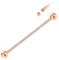 HENYQANN 14G Industrial Piercing 38mm Industrial Barbell Chirurgenstahl Rosegold Helix Piercing Industrial Bar Conch Ohrring Barbell Knorpelohrring Würfel Zirkon für Herren Damen