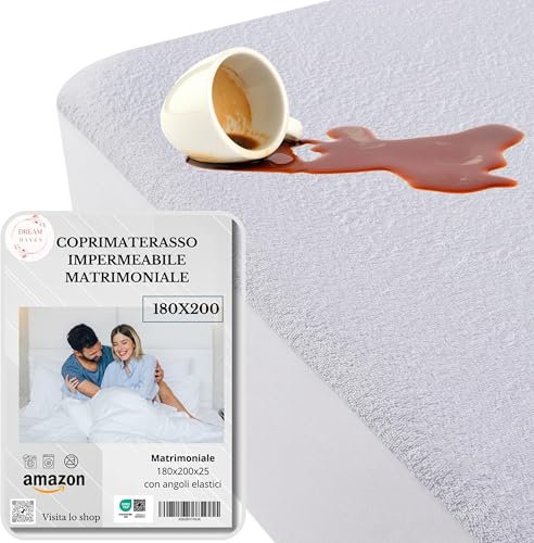 DREAM HAVEN: Coprimaterasso Impermeabile, Coprimaterasso Antiacaro e Igienico, Traversa Impermeabile con Angoli (Super King)