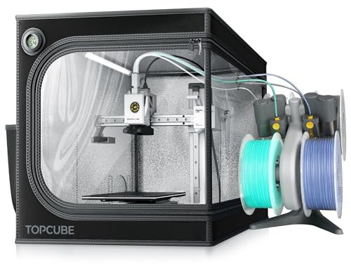 TOPCUBE - Alloggiamento per stampante 3D per Bambu Lab A1 Mini, copertura per stampante 3D con luce LED, temperatura costante 3D, 460 x 460 x 550 mm