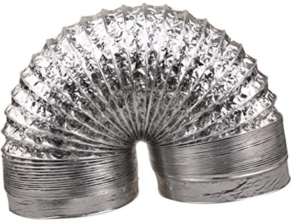 KONTONTY Luftschlauch Warmluftschlauch 1,5m Aluminiumkanalschlauch Trocknerkanalschlauch Für Abluft Und Zuluft