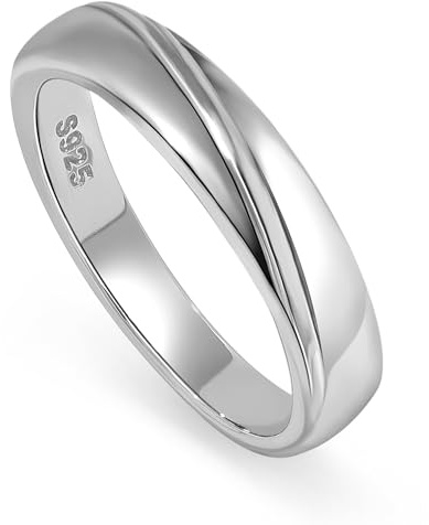 Meissa Anillos de Boda Alianza Plata de ley 925 para Hombres y Mujeres Compromiso Promesa Anillo Novia Prometida