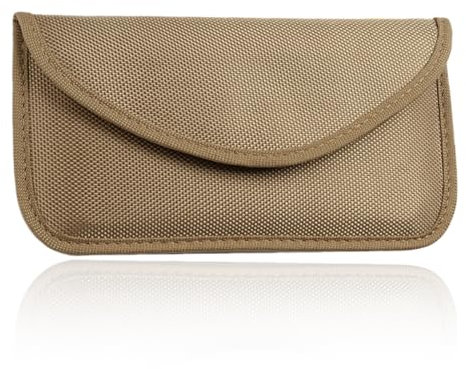 Strahlenschutz Tasche Handy, 1 Stück, Schutz Bag Funk Stop Blocker Hülle, Strahlenschutz-Tasche No-Signal Funk Stop Handy Smartphone Tasche, Funk Stop Blocker Hülle Anti Tracking Handyhülle, Kakis